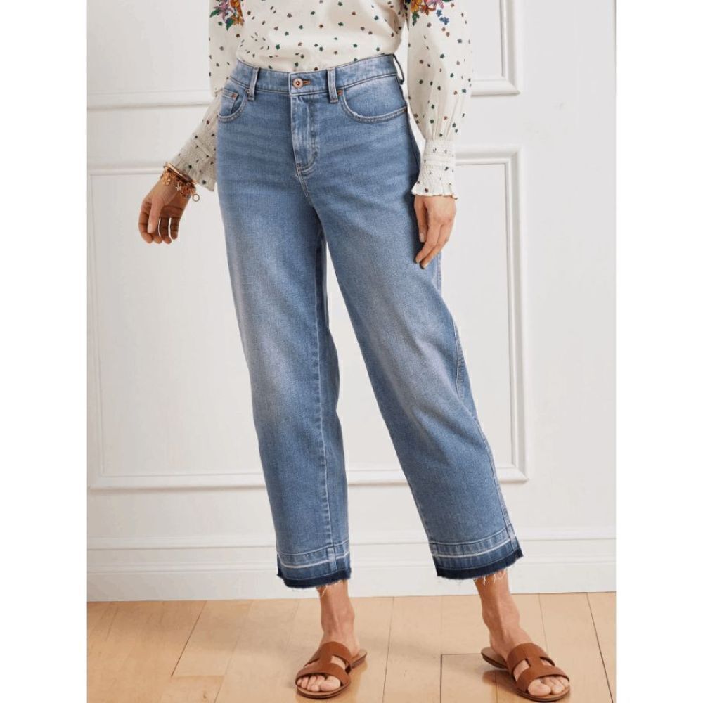 Talbots High Waist Straight Ankle Jean in Ventura Wash size 8